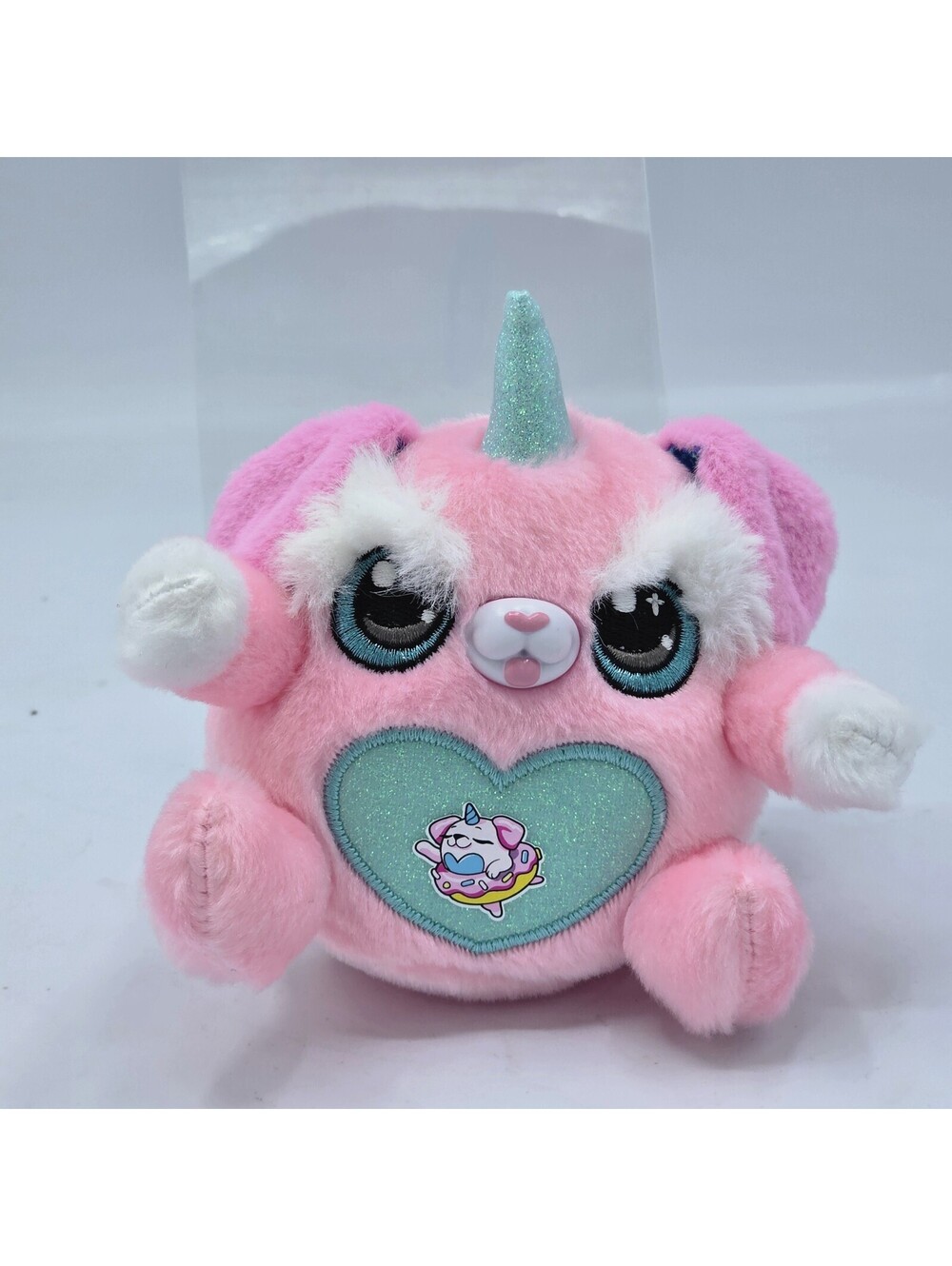 Rainbocorns Puppycorn Puggy Series 1 Plush Toy Pug Unicorn Dog Pink Heart Chubby